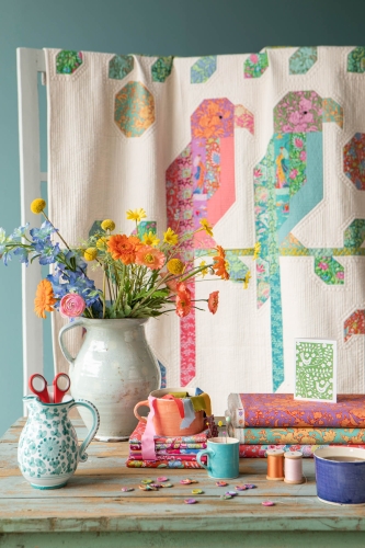Tilda Patchwork Stoff Baumwolle -Abloom Petrol